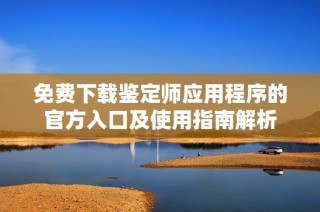 免费下载鉴定师应用程序的官方入口及使用指南解析