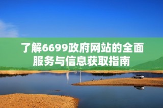 了解6699政府网站的全面服务与信息获取指南