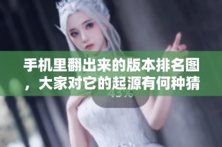 手机里翻出来的版本排名图，大家对它的起源有何种猜测和看法呢？