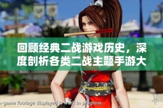 回顾经典二战游戏历史，深度剖析各类二战主题手游大全