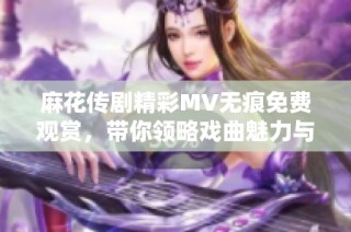 麻花传剧精彩MV无痕免费观赏，带你领略戏曲魅力与精彩剧情