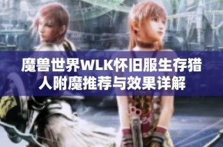 魔兽世界WLK怀旧服生存猎人附魔推荐与效果详解