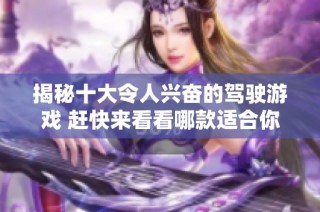 揭秘十大令人兴奋的驾驶游戏 赶快来看看哪款适合你！