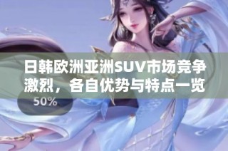 日韩欧洲亚洲SUV市场竞争激烈，各自优势与特点一览解析