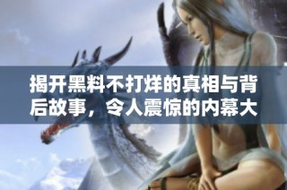 揭开黑料不打烊的真相与背后故事，令人震惊的内幕大揭秘