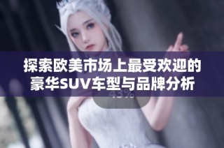 探索欧美市场上最受欢迎的豪华SUV车型与品牌分析