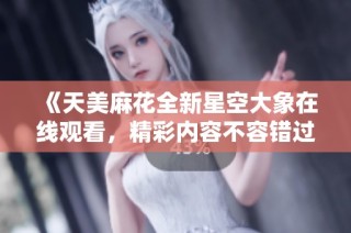 《天美麻花全新星空大象在线观看，精彩内容不容错过》