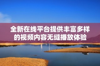 全新在线平台提供丰富多样的视频内容无缝播放体验