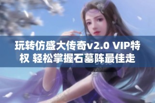 玩转仿盛大传奇v2.0 VIP特权 轻松掌握石墓阵最佳走法攻略