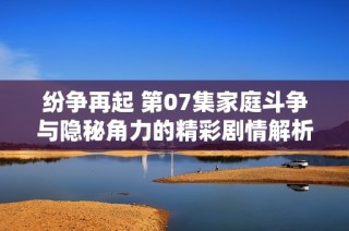 纷争再起 第07集家庭斗争与隐秘角力的精彩剧情解析