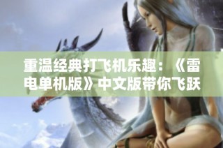 重温经典打飞机乐趣：《雷电单机版》中文版带你飞跃怀旧时光
