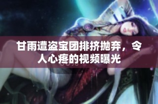 甘雨遭盗宝团排挤抛弃，令人心疼的视频曝光