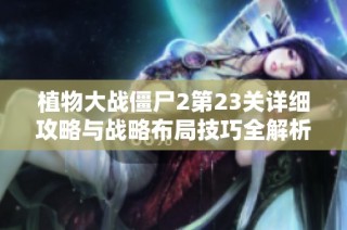 植物大战僵尸2第23关详细攻略与战略布局技巧全解析