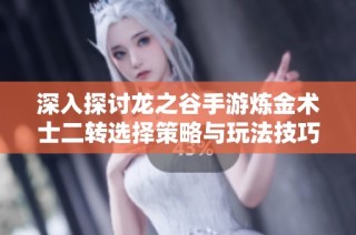 深入探讨龙之谷手游炼金术士二转选择策略与玩法技巧