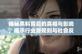 揭秘黑料背后的真相与影响，揭示行业潜规则与社会反响