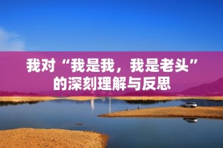 我对“我是我，我是老头”的深刻理解与反思