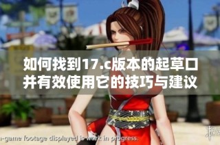 如何找到17.c版本的起草口并有效使用它的技巧与建议