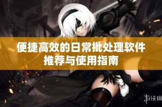 便捷高效的日常批处理软件推荐与使用指南