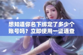 想知道你名下绑定了多少个账号吗？立即使用一证通查进行查询！