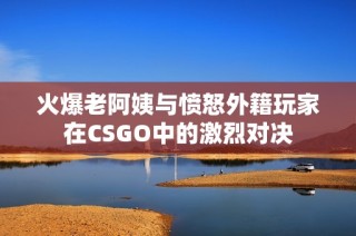 火爆老阿姨与愤怒外籍玩家在CSGO中的激烈对决