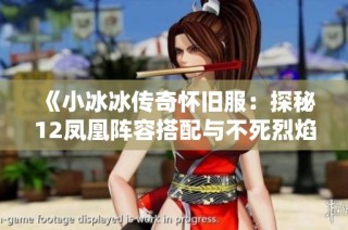 《小冰冰传奇怀旧服：探秘12凤凰阵容搭配与不死烈焰攻略》