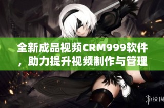 全新成品视频CRM999软件，助力提升视频制作与管理效率