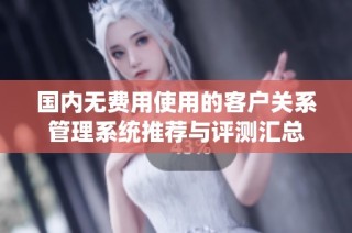 国内无费用使用的客户关系管理系统推荐与评测汇总