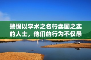 警惕以学术之名行卖国之实的人士，他们的行为不仅愚蠢更是极其恶劣！