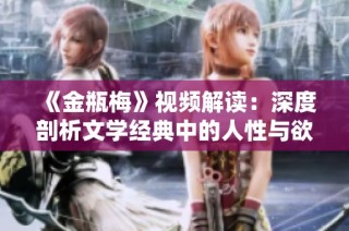 《金瓶梅》视频解读：深度剖析文学经典中的人性与欲望