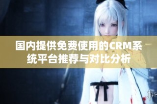 国内提供免费使用的CRM系统平台推荐与对比分析