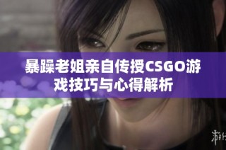 暴躁老姐亲自传授CSGO游戏技巧与心得解析