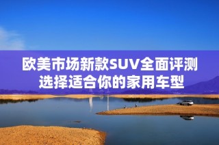 欧美市场新款SUV全面评测 选择适合你的家用车型