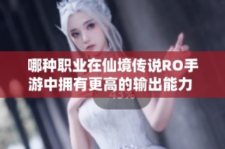 哪种职业在仙境传说RO手游中拥有更高的输出能力 解析打怪机制