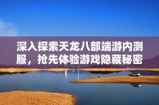 深入探索天龙八部端游内测服，抢先体验游戏隐藏秘密与乐趣