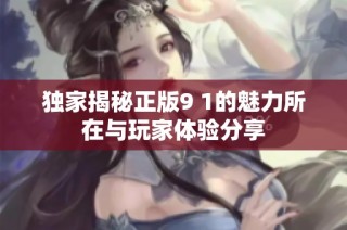 独家揭秘正版9 1的魅力所在与玩家体验分享