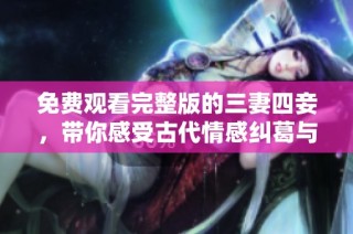 免费观看完整版的三妻四妾，带你感受古代情感纠葛与人生百态
