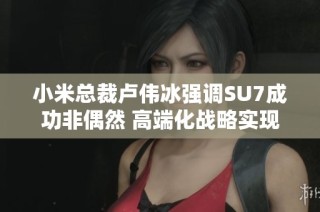 小米总裁卢伟冰强调SU7成功非偶然 高端化战略实现重要突破