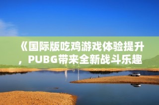 《国际版吃鸡游戏体验提升，PUBG带来全新战斗乐趣》