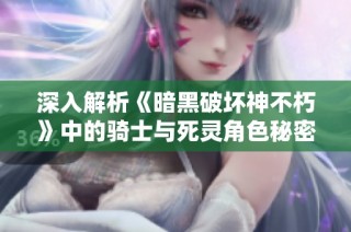深入解析《暗黑破坏神不朽》中的骑士与死灵角色秘密与奥秘