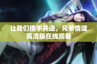 让我们携手共进，兄弟情谊高清版在线观看