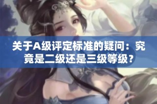 关于A级评定标准的疑问：究竟是二级还是三级等级？