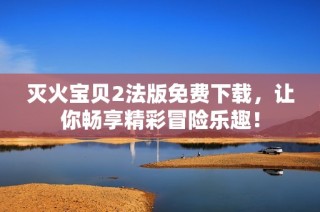 灭火宝贝2法版免费下载，让你畅享精彩冒险乐趣！