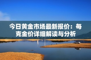 今日黄金市场最新报价：每克金价详细解读与分析