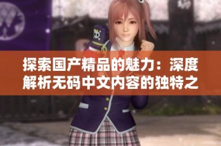 探索国产精品的魅力：深度解析无码中文内容的独特之处