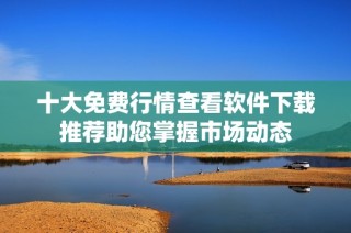 十大免费行情查看软件下载推荐助您掌握市场动态