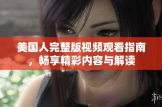 美国人完整版视频观看指南，畅享精彩内容与解读