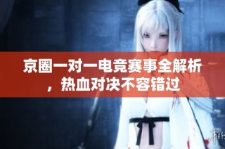 京圈一对一电竞赛事全解析，热血对决不容错过