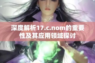 深度解析17.c.nom的重要性及其应用领域探讨