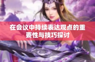 在会议中持续表达观点的重要性与技巧探讨