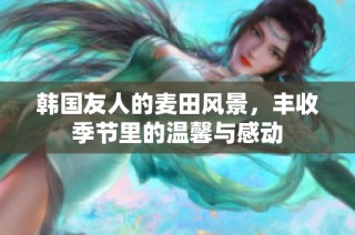 韩国友人的麦田风景，丰收季节里的温馨与感动